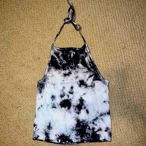American Eagle Halter Crop Top Tie Dye Small